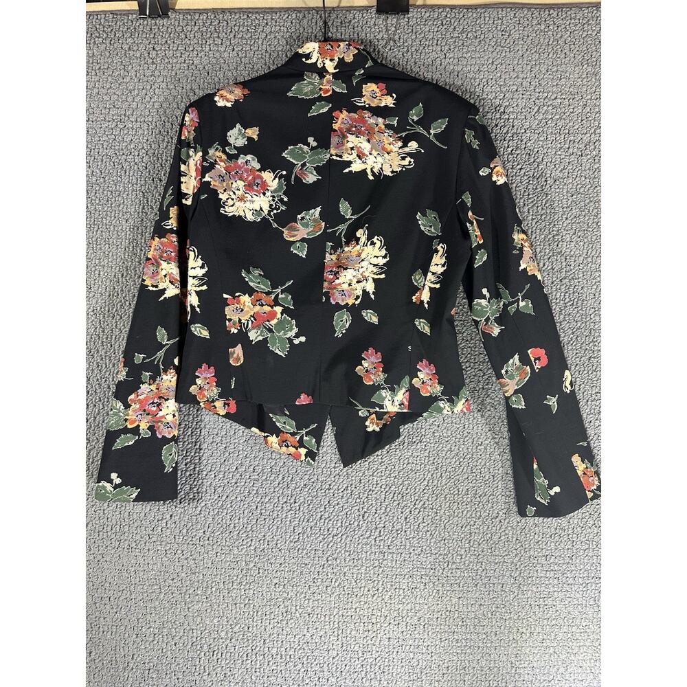 Nira Nira New York Fitted Jacket Blazer Black Floral Vintage Women’s Size 6 - Picture 6 of 7